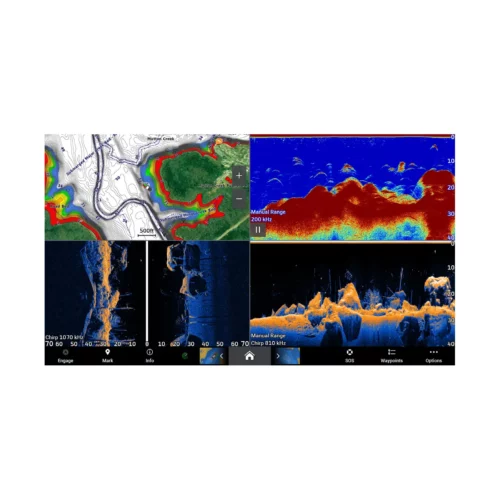 Garmin GT56UHD-TH Transducer sidevu clearvu sonar map view screen