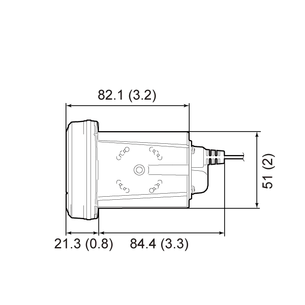 ICOM CT-M500 side dimensions