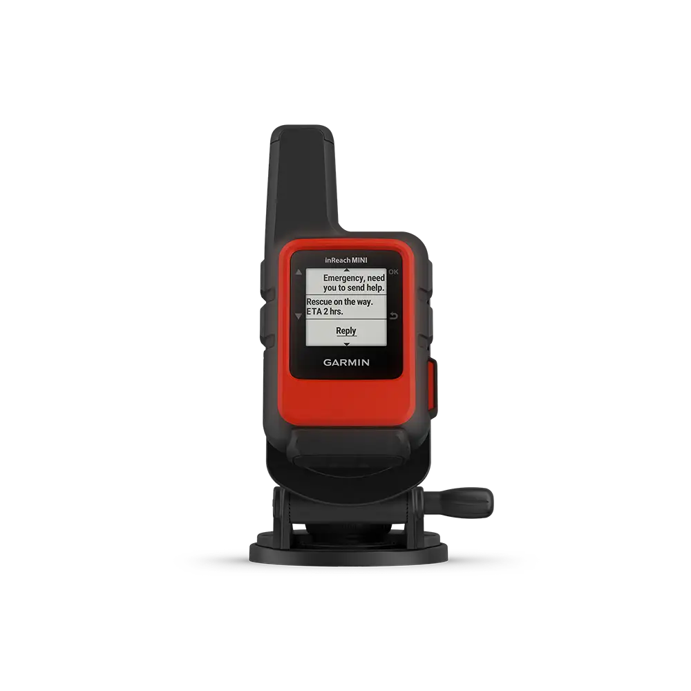 Garmin inReach Mini in Orange in marine mount