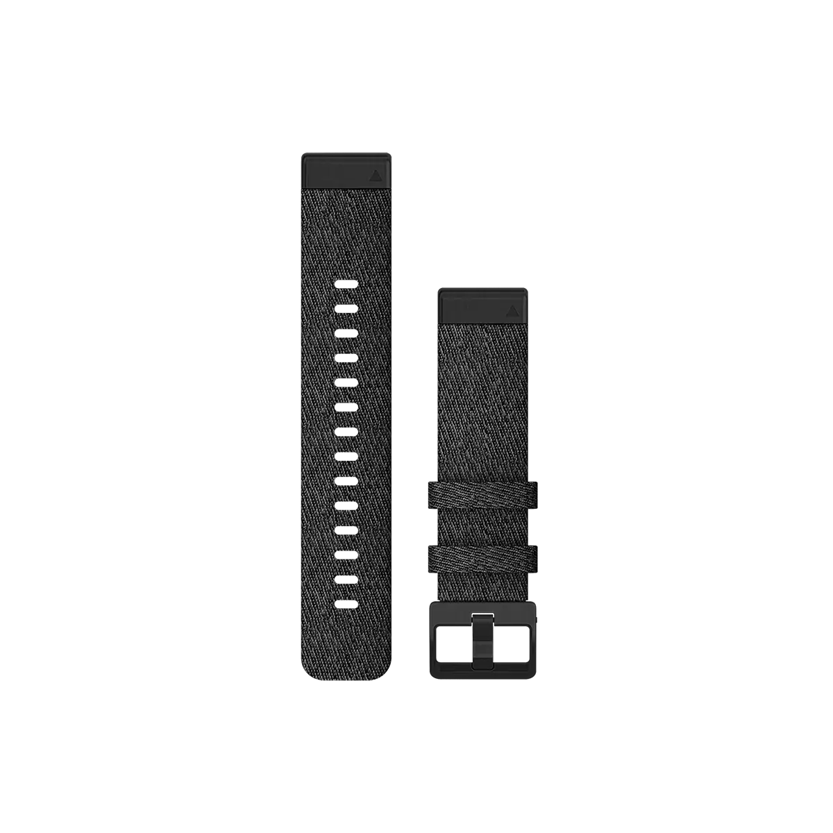Garmin QuickFit 20 Watch Bands - Heathered Black Nylon with black Hardware