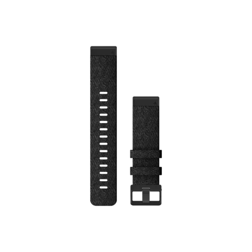 Garmin QuickFit 22 Watch Bands - Heathered Black Nylon