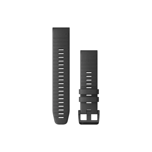 Garmin QuickFit 22 Watch Bands - Slate Gray Silicone with Black Hardware