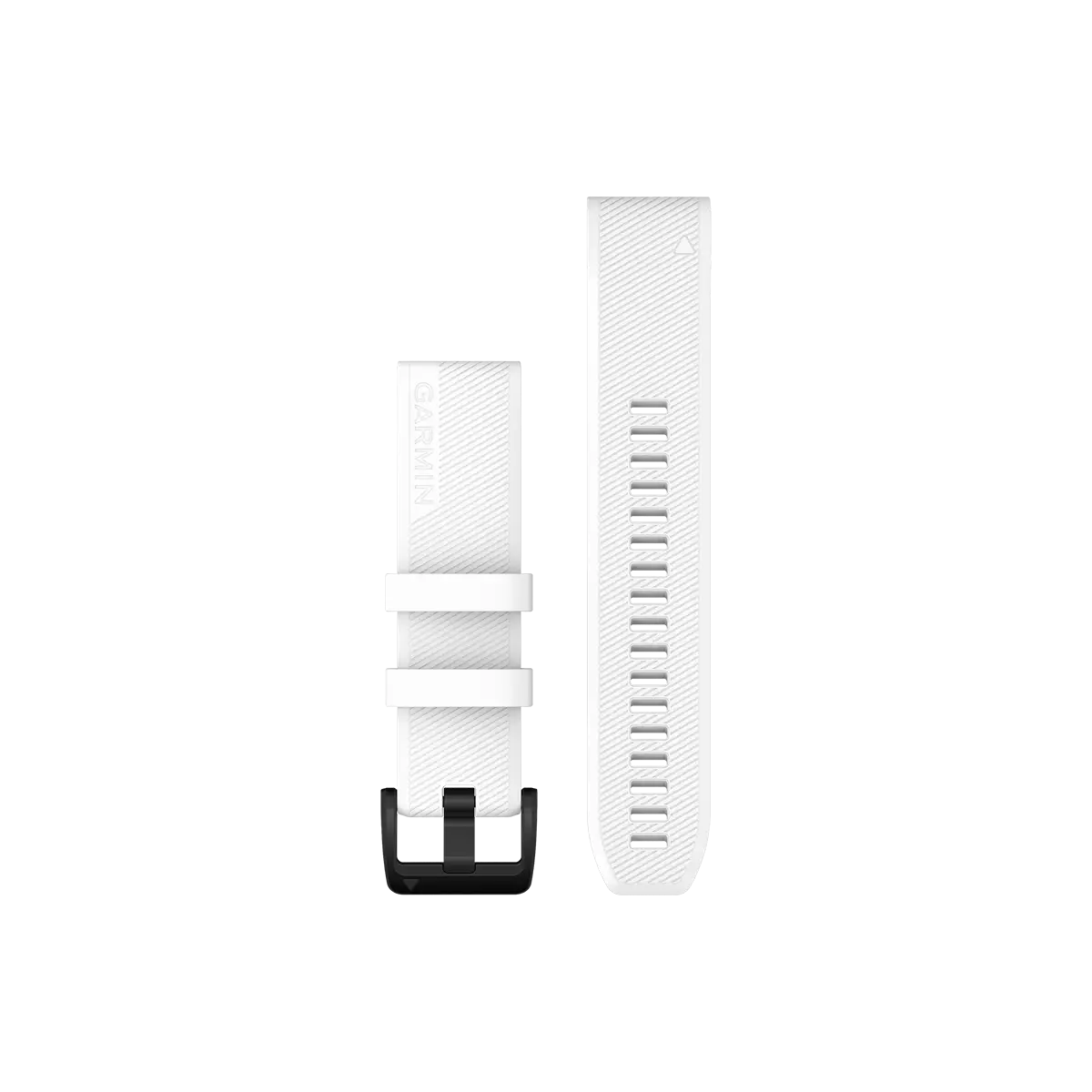 Garmin QuickFit 22 Watch Bands - White with Black Stainless Steel Hardware