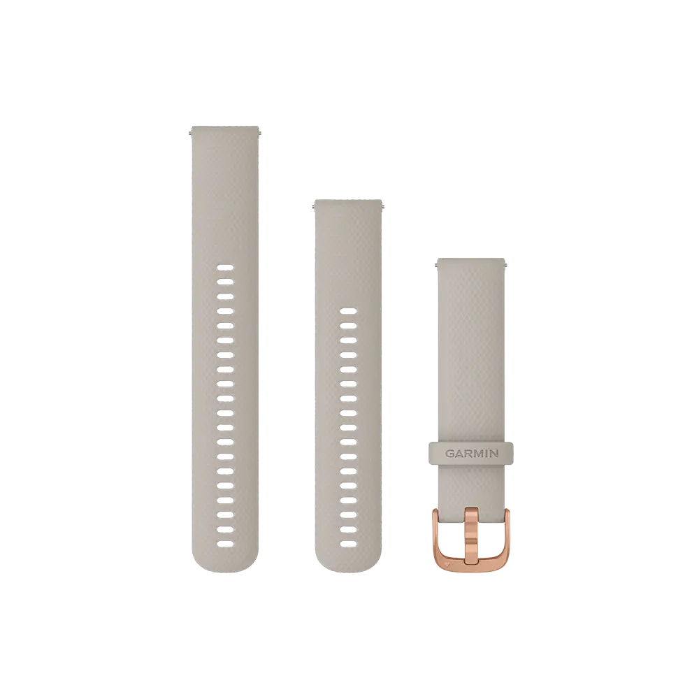 Garmin Quick Release Bands (20mm) - light sand with rose gold hardware